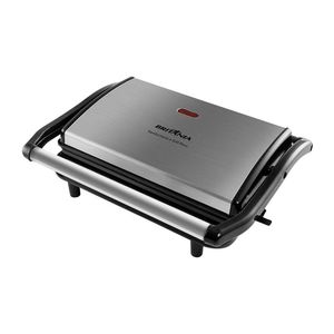 Grill E Sanduicheira Britânia Bgr27i Press 2 Em 1 Inox - Preto 220v
