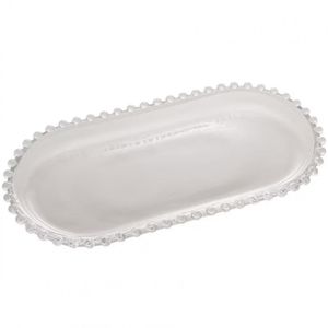 Travessa Oval Pearl Em Cristal 14,5 X 29,5 Cm Wolff Cristal