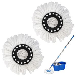 Kit Com 2 Refis Para Mop Giratório 8l - Alta Absorção E Durabilidade