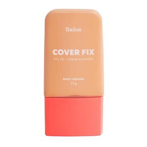 Base Líquida Cover Fix 30ml Dailus Cobertura Perfeita e Alta Fixação D5 Médio