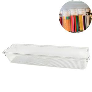 Organizador De Gavetas Transparente 30x8 - Praticidade E Estilo