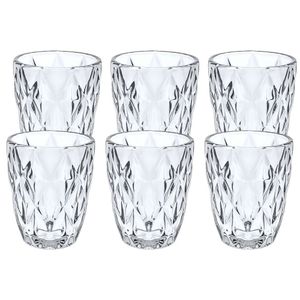 Conjunto 6 Copos De Vidro Diamond 270ml - Sofisticação e Elegância