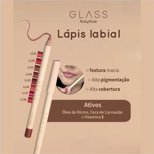 Ruby Rose Lápis Labial Glass Glass Hb5492 Ll02