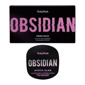 Kit Ruby Rose Obsidian Paleta Precious+iluminador Quartz