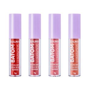 Kit Bauny Batom Líquido Luminous Cherry+chic+classic+honey