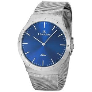 Relógio Champion Masculino Azul Slim Mesh Ca21811f