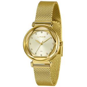 Relógio Lince Feminino Analógico Dourado Lrg4807l34 C1kx