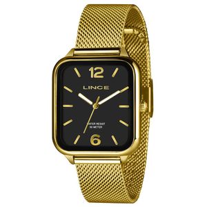 Relógio Lince Masculino Analógico Preto Dourado Mqgh213l34 P2kx