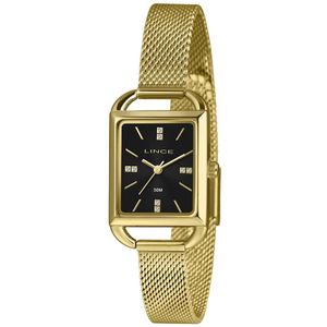 Relógio Lince Feminino Analógico Preto Dourado Lqg4790l24 P1kx