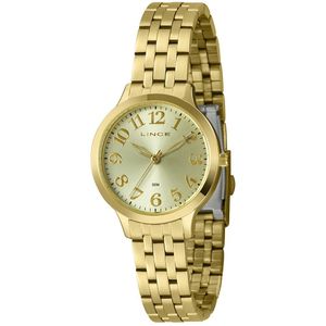 Relógio Lince Feminino Dourado Lrg4741l34 C2kx