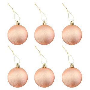 Kit Com 24 Bolinhas Natalinas Para Decoração - Elegância E Durabilidade rose Gold