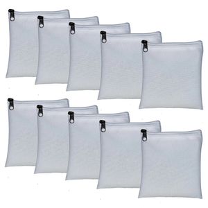 Kit 10 Necessaire 10x10 Quadrada Estojo Porta Moeda Sublimação Dtf Branco