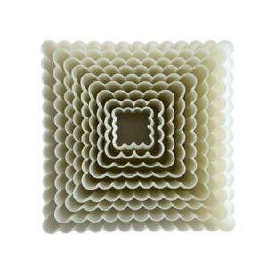 Molde Cortador Quadrado Ondulado Massa Decorativo Silikomart