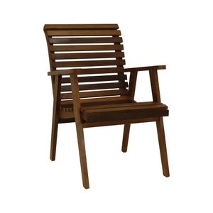 Cadeira Summer C- Braços Madeira Imbuia Maciça Assento E Encosto Ripado Stain Imbuia