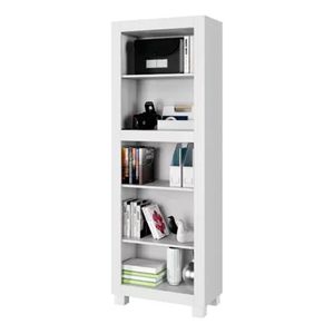 Armário Estante Multiuso Para Livros Dubai 4 Prateleiras Branco