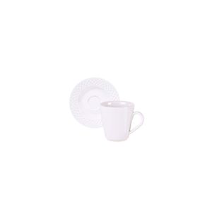 Kit Xícara E Pires De Café Tramontina Ingrid Em Porcelana Decorada 70 Ml 12 Peças Tramontina