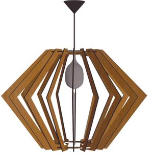 Luminária Teto Tipo Pendente Pegasus Mdf Completa - Cor:marrom