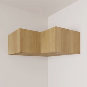 Ponte Canto Reto Modular 95cm 2 Portas Jade Cabecasa Madeiramadeira Avelã