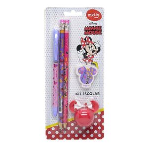 Kit 5 Peças Escolar Disney Minnie Mouse Molin