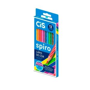 Lápis De Cor Escolar 12 Cores Spiro Cis