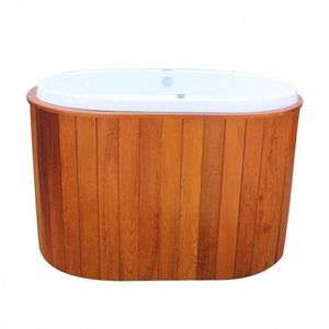 Ofurô Ouro Fino Heatiro Duplo Premium 141cmx91cmx78cm 04 Jatos Com Aquecedor E Deck Branco