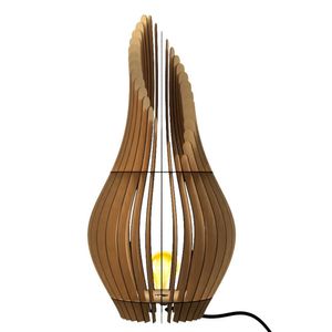 Abajur Grande De Chão Andromeda Mdf Luminária Mdf Cru Tamanho Kit Com 2 70x25cm E 85x30cm