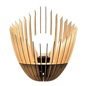 Abajur Grande De Chão El Salvador Mdf Luminária Mdf Cru Tamanho 85x80cm