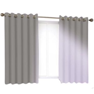 Cortina Varios Ambientes Ilhós Reforçado Black Out - Cinza