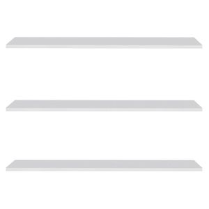 Prateleira Flutuante De Quarto Adulto Kit 3 Suporte Invisível 91cm Yara Branco - Lumil