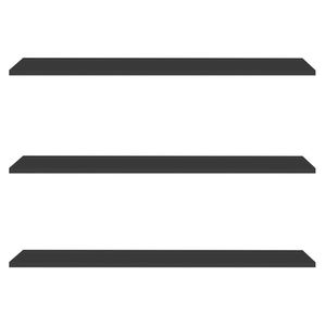 Prateleira Flutuante Para Escritório Kit 3 Com Suporte Invisível 91cm Yara Preto - Lumil