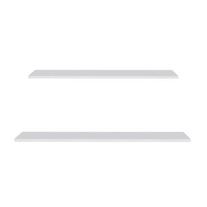 Prateleira Flutuante Para Cozinha Kit 2 Com Suporte Invisível Cp1 Yara Branco - Lumil