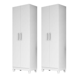 Kit 2 Armários Organizadores Multiuso íris 2 Portas Branco - Moval