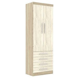 Guarda Roupa Modulado 2 Portas 4 Gavetas 191 Master Avelã Rústico-ártico Rústico - Eucamóveis