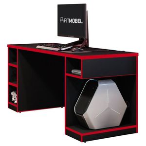 Mesa Para Computador Notebook Gamer 136cm Player Pro F02 Preto-vermelho - Mpozenato