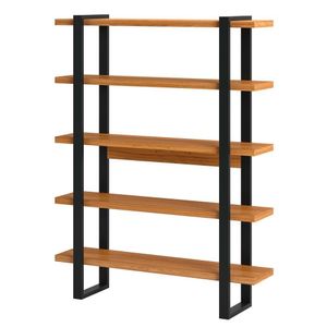 Estante Alta Estilo Industrial 5 Prateleiras F10 Freijó-preto Fosco - Pradel