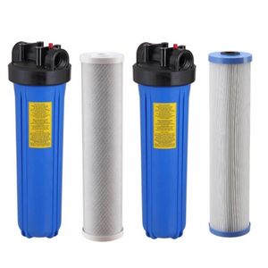 2 Filtro Big Blue 20 Plissado Lavavel + Carbon Block Cor Azul-turquesa Tipo De Refil Original