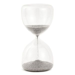 Ampulheta Em Vidro Com Areia Prateada Mart 20cm