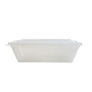Pote Stillo Retangular Com Tampa 2l Natural Em Polipropileno