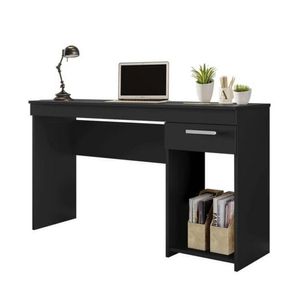Mesa De Escritorio E Notebook Preto