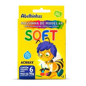 Massinha De Modelar Soft Com 6 Cores