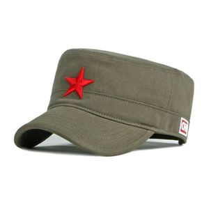 Boné Exército Liso De Beisebol Estrela Vermelha, Primavera Verde