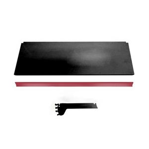 Bandeja Prateleira Ponta 30x73 Gôndolas New Plus Preto Porta Etiqueta Vermelho Sa Gôndolas