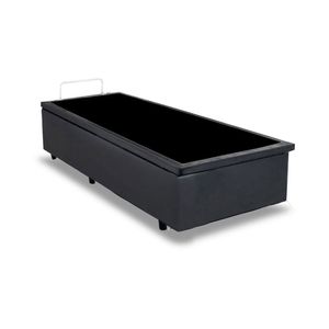 Cama Box Baú Blindado Solteirão Principe Das Camas Sintético Cinza 96x203x41