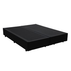 Cama Box Blindado King Bipartido Principe Das Camas Sintético Preto 193x203x40