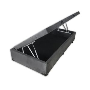 Cama Box Baú Solteiro Extremo Reforçado Principe Das Camas Suede Cinza 88x188x41