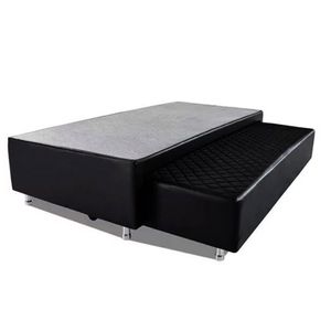 Cama Box Bicama Auxiliar Solteiro Sintético Espuma 8cm 88x188x40 Preto