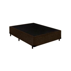 Cama Box Casal Blindado Extremo Reforçado Principe Das Camas Suede Marrom 138x188x40