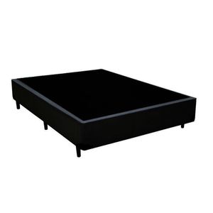 Cama Box Blindado Viúva Principe Das Camas Sintético Preto 128x188x40