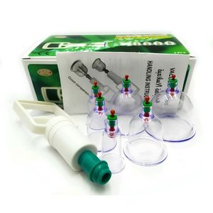 Kit Ventosas Com Bomba Ventosaterapia 6 Copos Massoterapia Chines Acumputura Terapia Succao Estetica