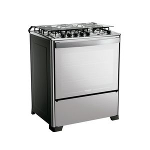Fogão Dako Magister 5 Bocas Style Mesa De Inox A Gás Espelhado Bivolt